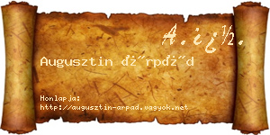 Augusztin Árpád névjegykártya