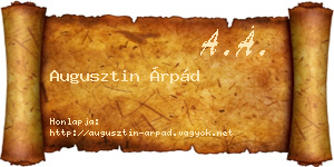 Augusztin Árpád névjegykártya